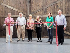 Asheboro City Council members at ribbon cutting. Bill McCaskill on right.