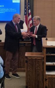 Bill McCaskill receives the key to the city (Asheboro, NC)